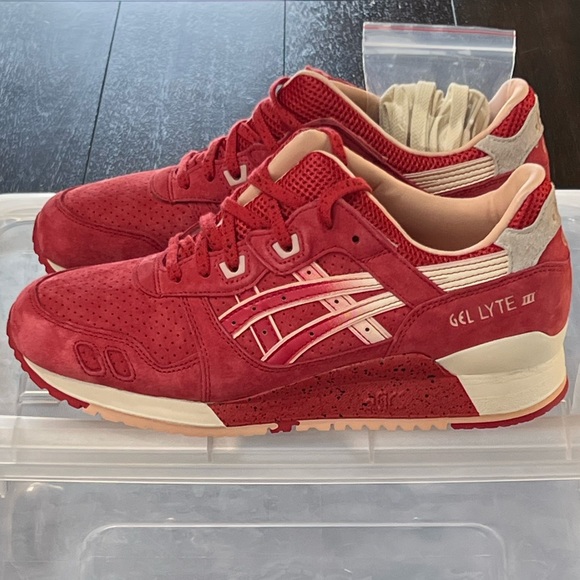 DS 2016 ASICS GEL LYTE 3 III “STRAWBERRIES & CREAM” H64BK-2108 MENS SHOES SZ 9 - Picture 4 of 11